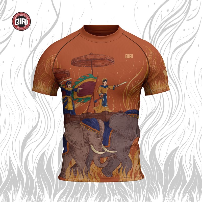 HAI BA TRUNG RASHGUARD SHORT SLEEVES - FULL DESIGN